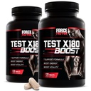 Force Factor Test X180 Boost, 2- Pack, tesztoszteron booster és energia kiegészítés a férfiak, Fokozza az energiát, növeli az állóképességet, és fokozza a vitalitás, a D-Aspartic Acid és a Görögszéna, 240 tabletta