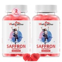 Saffron gumik felnőttek számára - Organic Saffron kivonat kiegészítés férfi nők cukor ingyenes hangulattámogatás jobb alvási anyagcsere vitaminok nem GMO Strawberry ízesített 60 napos ellátás