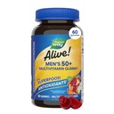 A természet útjában! Men 's 50 Plus Multivitamin Gumi, Napi rágótabletta Multivitamin Férfiaknak B- Vitaminokkal, D3- vitaminnal és cinkkel, Támogató Szív, Szem & Energia Metabolizmus, * Fruit- Ízesített, 60 Gummies