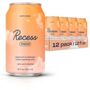 Recess Mood Magnézium & Adaptogen ital, Relaxációs ital, 12 uncia (Peach Ginger, 12 csomag)