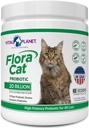 Vital Planet - Flora Macska probiotikus por kiegészítés 20 milliárd tenyésztés és 10 Diverse Strains magas potencia probiotikumok minden macska a feline emésztés és az immunrendszer támogatása 30 Scoops 3.92 oz