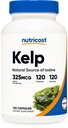 Nutricost Kelp kapszula, 325 µg jód, 120 kapszula, vegetáriánus, nem-GMO és glutén mentes