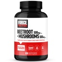 FORCE FACTOR Beetroot + gombák Kiegészítése Nagy Egészség, Beet Root kapszula 7 funkcionális gomba, Oroszlánsörény, Cordyceps, & More, Soy Free, Non- GMO, 120 kapszula