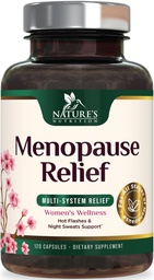 Menopauza kiegészítők nők számára - Menopauza Relief Support Probiotics fekete Cohosh, Natural Supplements Enyhe Hot Flash & Night Sweats & PH Balance Support Kiegészítés - 120 kapszula