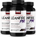 Kraftfaktor LeanFire PM, Gewichtsverlust Pillen für Frauen und Männer, Fat Burner und Über Nacht Gewichtsverlust Pillen zu verbrennen Fett, steigern Stoffwechsel und verbessern Schlaf für unglaubliche Ergebnisse, 60 Zähler (Pack von 3)