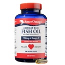 AmerOmega Triglicerid Omega3 Fish Oil for Heart Health Support - Wild- Caught Alaskan Walleye Pollock - Amerika- Sourced, Amerika- Made - Non-GMO, Gluten- Free & Dairy- Free - 120 Softgels