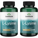 Swanson Free Form L- Lysine - Natural Supplement Promoting Stress Support & Idegrendszeri Egészség - Előmozdíthatja relaxáció 500 milligramm 100 kapszula (2 csomag)