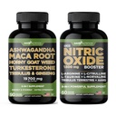 Gade Nutrition Ashwagandha Maca Root, Horny Goat Weed, Turkesterone, Tribulus Terrestris, Panax Ginseng + Nitric Oxide Booster - Bundle for Energy, Vitality, Performance, Pump