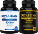 DORADO NUTRITION Epicatechin kivonat 750mg Per Serving - (120 kapszula) és Turkesteron kiegészítés 500mg (120 kapszula)