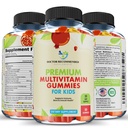 Premium Multivitamin Gummees for Toddlers & Kids - Chewable Essential Daily Vitamins A, C, D3, E, B6, B12, Biotin - No High- Fructose- Corn- Szirup or Manual Sweeteners - 60 Gumies, 30- napos ellátás