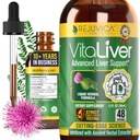 Rejuvica Health VitaLiver | Liver Cleanse & Detox Drops | Milk Thistle, Artichoke, Chanca Piedra & Dandelion Extract | Fatty Liver Support Repair Supplement for Men & Women | 1+ Months Supply