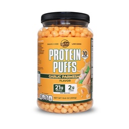 Twin Peaks Protein Puffs - (fokhagyma parmezán), Keto Friendly, Low Carb Snack (300g, 21g protein, 2g Net szénhidrát, magas fehérje, egészséges Crunchy Snack)
