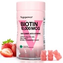 Biotin Gummis für Haarwachstum 10000mcg - Vegan Biotin Vitamine unterstützt gesundes Haar, Haut und Nägel, Haar Vitamin Gummy für Frauen und Männer - Non-GMO, Kaubare Ergänzung