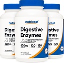 Nutricost Digestive Enzimes 620mg, 120 Veggie Capsules (3 üveg) - teljes Digestive Enzyme kiegészítés