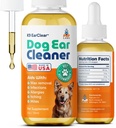 Pup Labs fül tiszta, természetes kutya fül tisztító és fertőzés kezelésére kutyák, kutya cseppek viszketés, irritáció, & Wax Build-Up, 1 oz palack cseppentő
