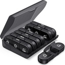 PULIV Heti Pill Organizer 3-szor egy nap, Portable Travel Pill Box 7 nap nagy Pill konténerek, Light- Proof Pill Case Vitaminok, Gyógyszerek, kiegészítők és halolaj (fekete)