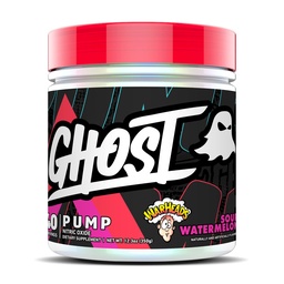 GHOST Pump Nitric Oxide Powder, Warheads Sour Görögdinnye - 40 Servings - Sugar & Stim- Free Pre- Edzés kiegészítések- L- Citrullin, Arginine Nitrate & L- Glutatione - Soy & Gluten- Free, Vegan