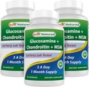 Best Naturals, Glucosamine Chondroitin MSM kiegészítők, 2600 mg / szerving, 90 kapszula (90 darabos (3 darabos csomag))