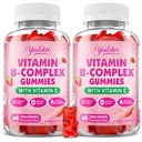 2 Pack B- Complex Gummees for Women & Men, Metil B12, B1, B2, B3, B5, B6, B7 & B9 - B Vitamin Complex with C Vitamin Supports Energy & Immune Function, Strawberry Flavor, 120 Count