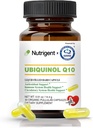 Ubikinol CoQ10 50 mg, folyékony, töltött szerves kapszulák, magas abszorpciós koenzim Q10 kiegészítők, antioxidáns szív egészség és energia termelés, 30 gróf