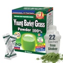 Yamamoto Kanpoh Yamakan Grass Juice Powder, Young Barley Grass Powder Rich in Minerals, Vitamins & Plant- Based Protein for Women & Men, Grass Juice from Japan, Non GMO 22 Count