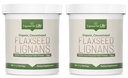 Lignas for Life - Natural Bulk Ground Flaxseed Powder - Omega 3 & 6 Fatty acids Filled High Fiber Antioxidants - Support Healthy Heart & Hair, Health Immune System - 60 Servings 80mg per tab, 2 Pack