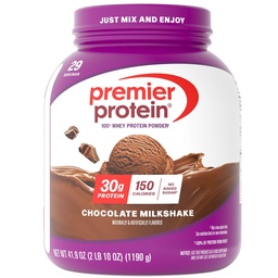 Premier fehérje por, csokoládé tejshake, 30g fehérje, 1g cukor, No Soy, glutén mentes, 41.9oz (29 szerváció)