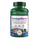 Tisztaság Termékek OmegaBerry Halolaj D3-vitamin és szerves Akai - 1250mg koncentrált Molekárisan diszperziós Ultra Pure Omega3 Halolaj, 500mg DHA + 650mg EPA - 60 Soft Gels - 30 napos ellátás