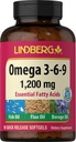 Lindberg Omega 3 6 9 Supplementares - 124; 1200mg