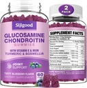 2 Pack Glucosamine Chondroitin Gumies, Extra Strength Glucosamine Chondroitin MSM Elderberry & Turmeric, Joint Health, Rugalmasság, Antioxidáns, Immune for Adults- Bluerry Flavored, 120 Gummies