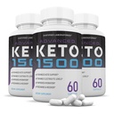 (3 csomag) Advanced Keto 1500 Keto Pills 1275MG New & Javított Formula Apple Cider Vinezar Extra Virgin Olive Oil Powder Green Tea Leaf 180 kapszula