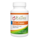 Wellness Resources B12 és folsav kiegészítés - Metil B12 1000 & Metilezett folsav a magas abszorpcióhoz, glutén mentes, immunszupport kiegészítés, B12 és folsav az MTHFR, 5- MTHF