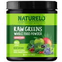 NATURELO Raw Greens Superfood Powder - Unsweetened - Boost Energy, Detox, Enhance Health - Bio Spirulina - Weizengras - Ganze Ernährung aus Obst und Gemüse - 480 Gramm
