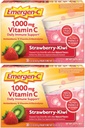 Emergen- C 1000mg C-vitamin Por, Strawberry Kiwi Flavor, Antioxidánsok, B Vitaminok és elektrolitok, C-vitamin-kiegészítők immunszupporthoz, 30 Count (2-es csomag)