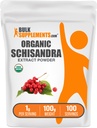 BulkSupplements.com Organic Schisandra Extract Powder - Schisandra Supplement, from Schisandra Berries, Herbal Supplement - Gluten Free - 1g per Serving, 100g (3.5 oz) (1x csomag)
