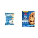 Quest Ranch Tortilla Style Protein Chips (12 darabos csomag) és Atkins Chocolate Chip Protein Cookie (4 gróf)