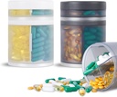 2 Pack KIGI nagy kapacitású orvostudományi szervező és pill ügy 4 részleggel