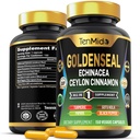 Goldenplace Root Supplement - 7in1 Formula - Keverés az Echinacea, Ceylon fahéj, Turmix, Papaya, Gotu Kola & Black Pepper - Ecestive Health Support - 150 kapszula 5 hónapos ellátásért
