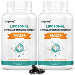 Orgabay Liposomal NAD + Kiegészítés 500 mg, magas abszorpció, boost NAD + TMG 250 mg, Aktuális NAD Plus hatékonyabb, mint a nikotinamid Ribozid, Support Cellular Energy, Egészséges Aging 124; 120 Softgels