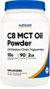 Nutricost C8 MCT Olajpor 2LBS (32oz) - 95% C8 MCT Olajpor