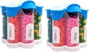 Extra nagy Pill Organizer Napi, Heti, Havi kiegészítés palack, Cute Blossom Pill Dispenser 7 XL kompartmentekkel (2 Pack Combo) (Light Blue 2 Pack)
