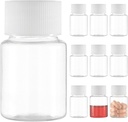 Kis, tiszta Pill palack, műanyag orvosság Pill palack, mini műanyag tiszta üres reagens folyékony por hengeres tartály (10 db, 30ml)