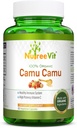 NurteVit 100% Organic Camu Camu Capsules 500mg - C-vitamin, Vitaminokkal és ásványi anyagokkal csomagolva (90 gróf)