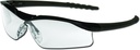 MCR Sicherheitsglas DL110AF Dallas Sicherheitsglas mit poliertem schwarzem Rahmen und klaren Anti-Fog-Lens