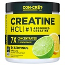 CONCRET Creatine HCl Promosed 124; Muscle, Cognitive, Cellular Energy Supporting - 124; No Bloating or Cramps - 124; USA Made & NSF Certified - 124; Lemon Lime (64 Serving)