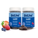 BeLive 5-HTP gumik - 2 Pack - 120 Ct I 5HTP nyugtató gumik a magasabban összpontosított, relaxáció és pihenés a felszaporodott 124; Vegán - vegyes bogyók Flavor
