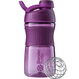 BlenderBottle SportMixer Shaker üveg tökéletes fehérje rázás és pre edzés, 20- Ounce, Plum