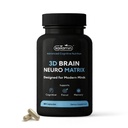 Memory & Focus Nootropic - Brain Neuro Matrix with Ginkgo Biloba & Huperzine A - Vegan, Natural, Caffeine- Free - Supports Clarity & Mood for Students, Seniors & Professionals - 90 Caps 3- hónapos ellátás