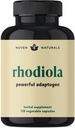 Rhodiola Rosea 600 mg d.m. 124; 60 Servings d.m. 124; Ultra Potent Rhodiola Supplement 3% Salidroside & 1% Rosavins for Stress Support, Mood Support & Energy - Adaptogens for Solid & Focus - Gluten Free & Non- GMO