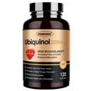 ZEBORA Ubikinol CoQ10 200mg Softgels, 4- in- 1 Erőteljes antioxidáns a szív és az érrendszer egészsége, Eseményes energia termelés, Max Absorption Active Form of CoQ10, 120 Softgels